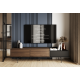 Tv-benk Zenar 200x47 cm - valnøtt - 2 dører og 1 skuff