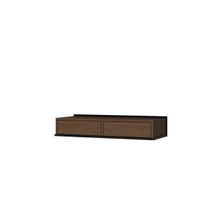 Vegghengt konsollbord Zenar 100 cm - valnøtt - 2 skuffer