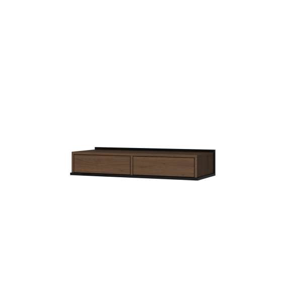 Vegghengt konsollbord Zenar 100 cm - valnøtt - 2 skuffer