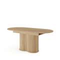 Spisebord Lovi 180-220x90 cm - eik - med ileggsplate
