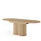 Spisebord Lovi 180-220x90 cm - eik - med ileggsplate