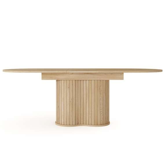 Spisebord Lovi 180-220x90 cm - eik - med ileggsplate