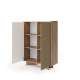 Skap Semi 104x139 cm - eik - cappuccino - 2 dører