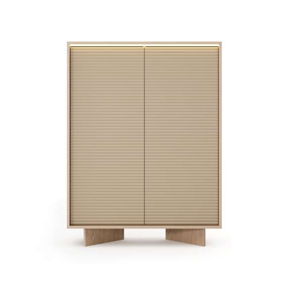 Skap Semi 104x139 cm - eik - cappuccino - 2 dører