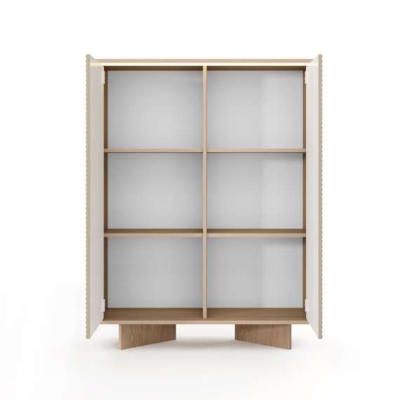 Skap Semi 104x139 cm - eik - cappuccino - 2 dører