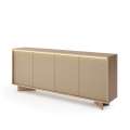 Skjenk Semi 204x85 cm - eik - cappuccino - 4 dører