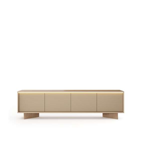 Tv-benk Semi 204x55 cm - eik - cappuccino - 4 dører