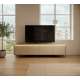 Tv-benk Semi 204x55 cm - eik - cappuccino - 4 dører