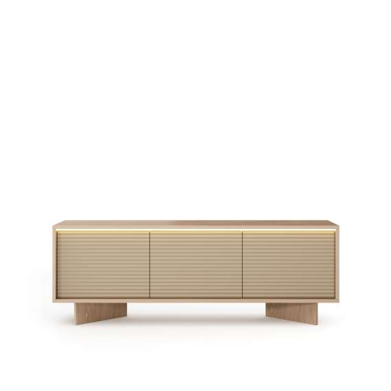 Tv-benk Semi 154x55 cm - eik - cappuccino - 3 dører