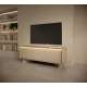 Tv-benk Semi 154x55 cm - eik - cappuccino - 3 dører