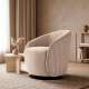 Lenestol BASILIO - capuccino stoff - svingbar