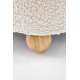 Lenestol CLAUDIO - crem farge  stoff - tre bein