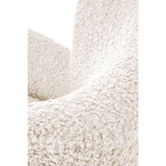Lenestol CLAUDIO - crem farge  stoff - tre bein
