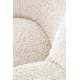 Lenestol CLAUDIO - crem farge  stoff - tre bein