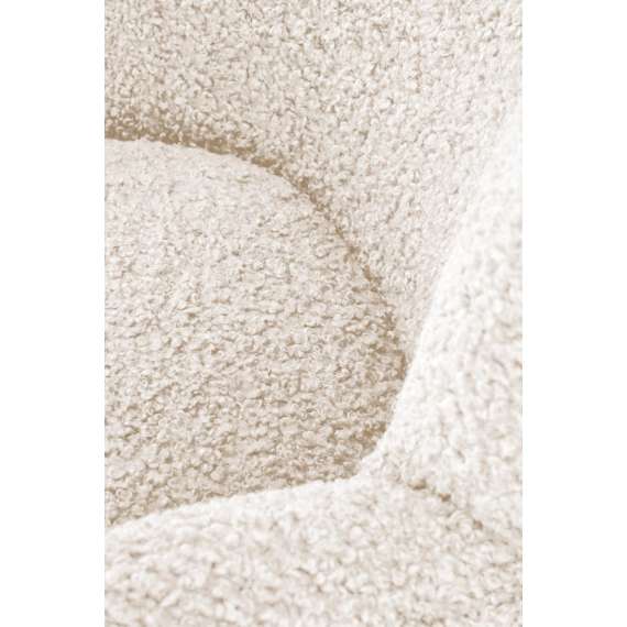 Lenestol CLAUDIO - crem farge  stoff - tre bein