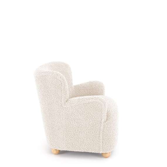 Lenestol CLAUDIO - crem farge  stoff - tre bein