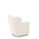 Lenestol CLAUDIO - crem farge  stoff - tre bein
