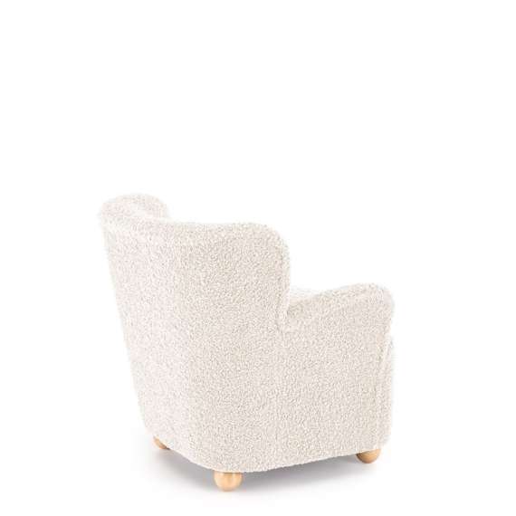 Lenestol CLAUDIO - crem farge  stoff - tre bein