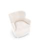 Lenestol CLAUDIO - crem farge  stoff - tre bein