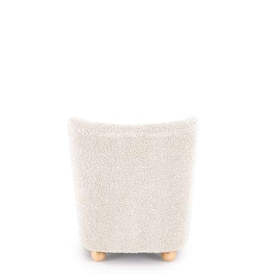 Lenestol CLAUDIO - crem farge  stoff - tre bein
