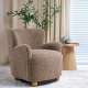 Lenestol CLAUDIO - capuccino farge  stoff - tre bein