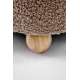 Lenestol CLAUDIO - capuccino farge  stoff - tre bein
