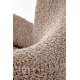 Lenestol CLAUDIO - capuccino farge  stoff - tre bein