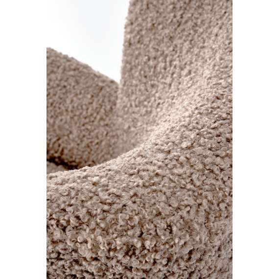 Lenestol CLAUDIO - capuccino farge  stoff - tre bein