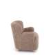 Lenestol CLAUDIO - capuccino farge  stoff - tre bein