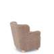 Lenestol CLAUDIO - capuccino farge  stoff - tre bein