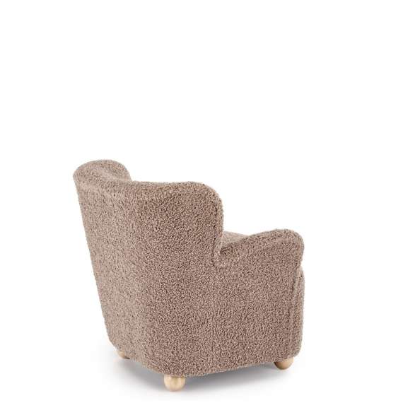 Lenestol CLAUDIO - capuccino farge  stoff - tre bein