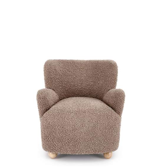 Lenestol CLAUDIO - capuccino farge  stoff - tre bein