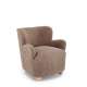 Lenestol CLAUDIO - capuccino farge  stoff - tre bein