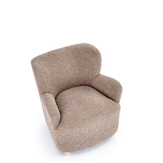 Lenestol CLAUDIO - capuccino farge  stoff - tre bein