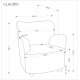 Lenestol CLAUDIO - capuccino farge  stoff - tre bein