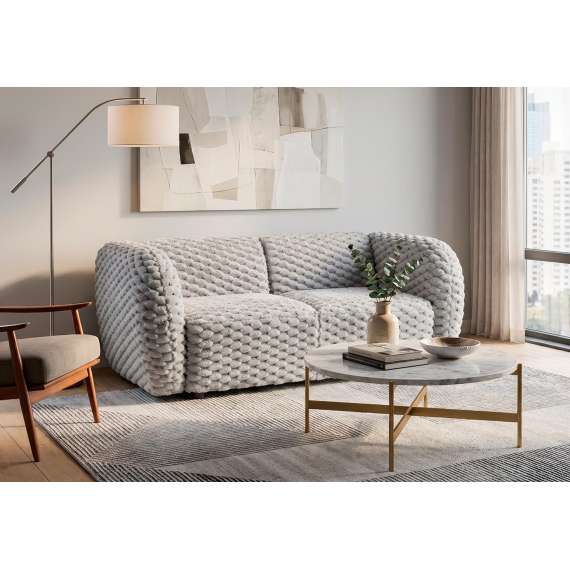 Sofa MALTA - 170x90 cm - grå kordfløyel