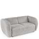 Sofa MALTA - 170x90 cm - grå kordfløyel
