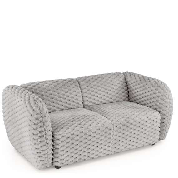 Sofa MALTA - 170x90 cm - grå teddy stoff