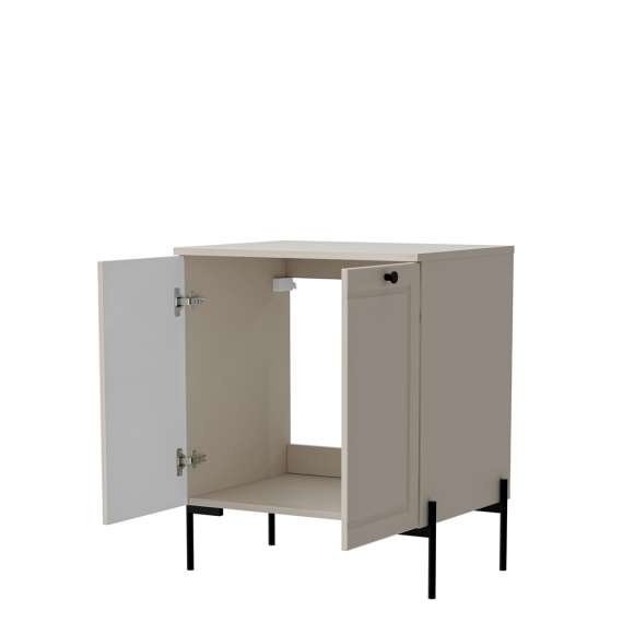 Baderomssett AMBER I - cashmere - metall bein