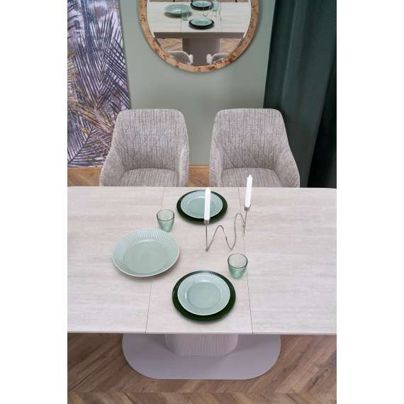 Spisebord Falone 180-220x90 cm - cashmere - uttrekkbart