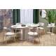 Spisebord Falone 180-220x90 cm - cashmere - uttrekkbart