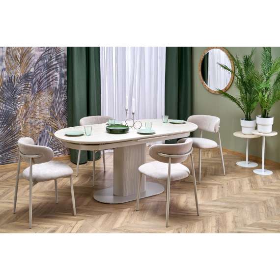 Spisebord Falone 180-220x90 cm - cashmere - uttrekkbart