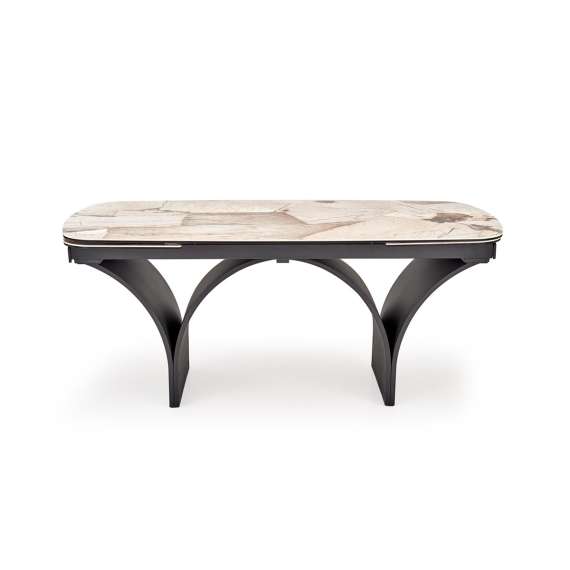 Spisebord Alter 180-260x90 cm - beige marmor - uttrekkbart