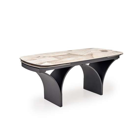 Spisebord Alter 180-260x90 cm - beige marmor - uttrekkbart