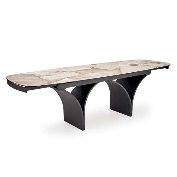 Spisebord Alter 180-260x90 cm - beige marmor - uttrekkbart