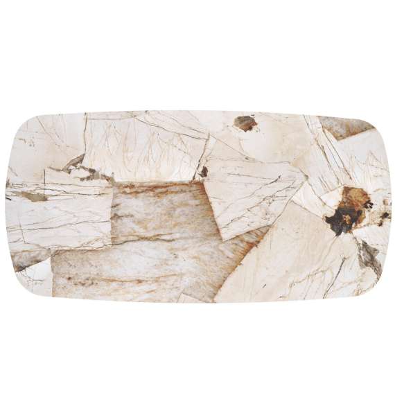 Spisebord Alter 180-260x90 cm - beige marmor - uttrekkbart