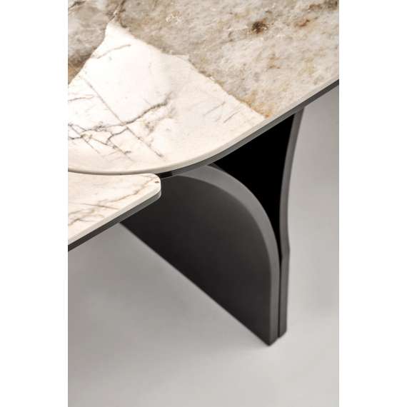 Spisebord Alter 180-260x90 cm - beige marmor - uttrekkbart