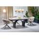Spisebord Alter 180-260x90 cm - beige marmor - uttrekkbart