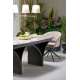 Spisebord Alter 180-260x90 cm - beige marmor - uttrekkbart