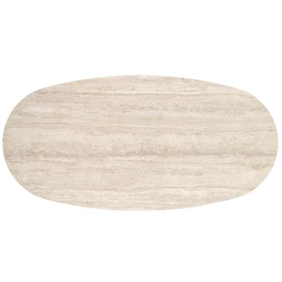 Spisebord Julius 200x100 cm - Trevertin - ovalt bord